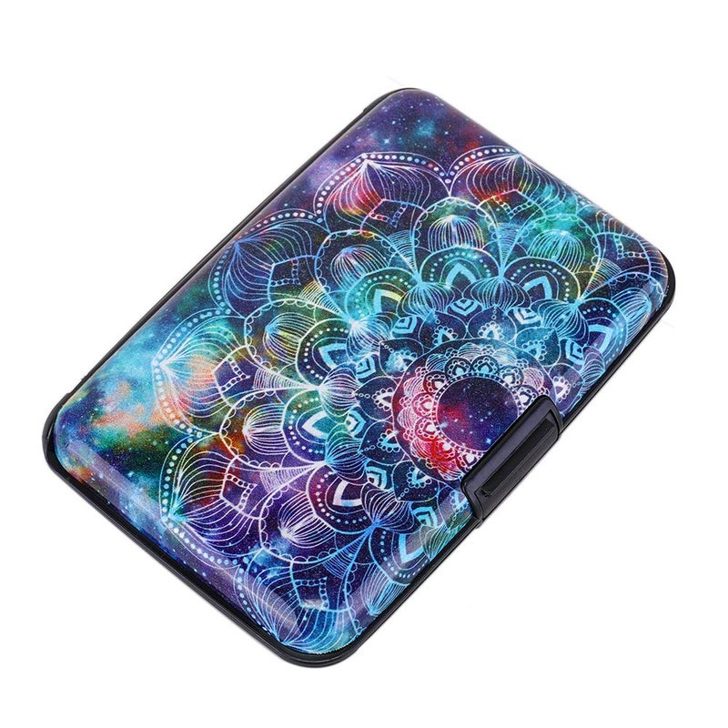 ELFISH Mini RFID Aluminum Wallet Credit Cards Holder Business Card Case Metal ID Case for Men Women (Acolorful) - Image 1