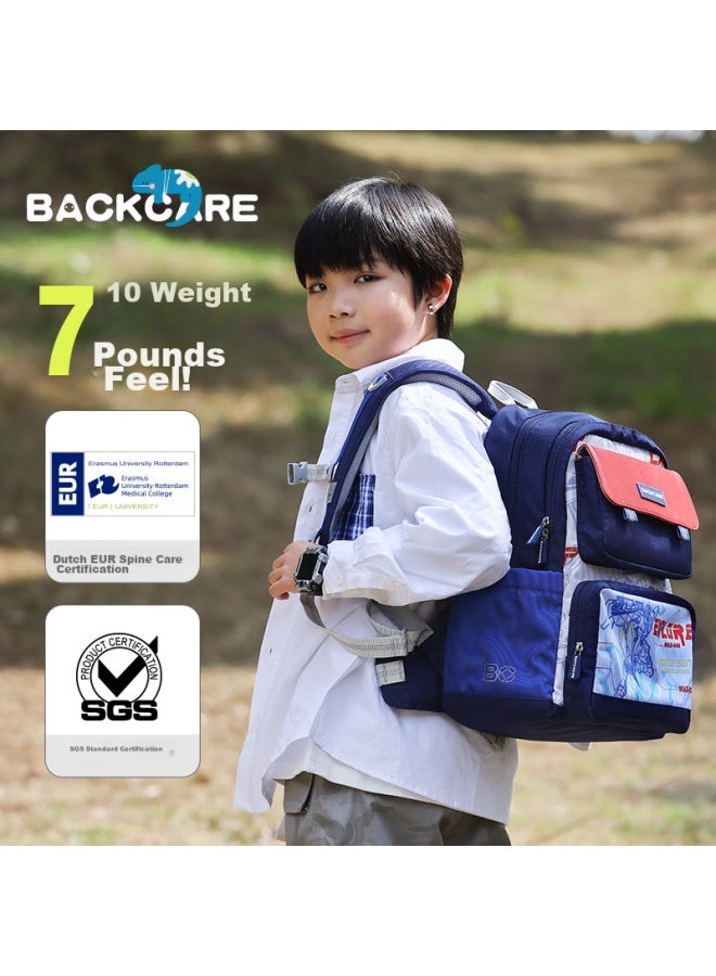Back Care Spine Protection Schoolbag For Primary School Students Grades 1-3, Children's Backpack, Jungle Adventure/b25-161a - Image 2