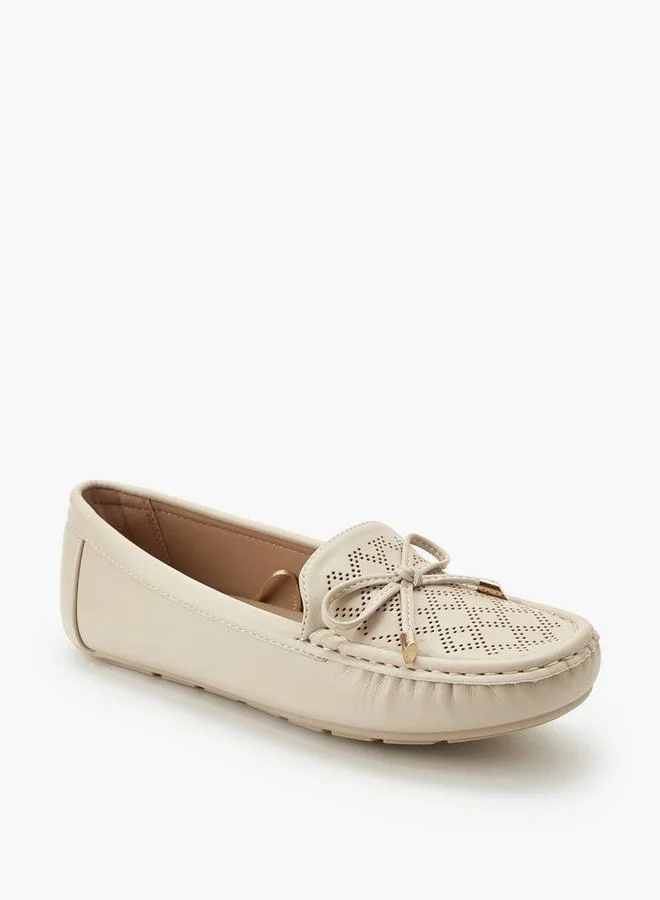 لو كونفورت Women Perforated Design Slip-On Loafers