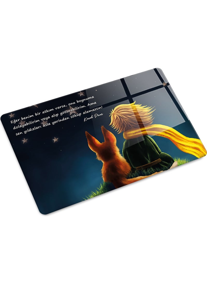 DECORITA Glass Cutting Board - Glass Cutting Table | The Little Prince - Stars | 20cmX30cm  - Image 5