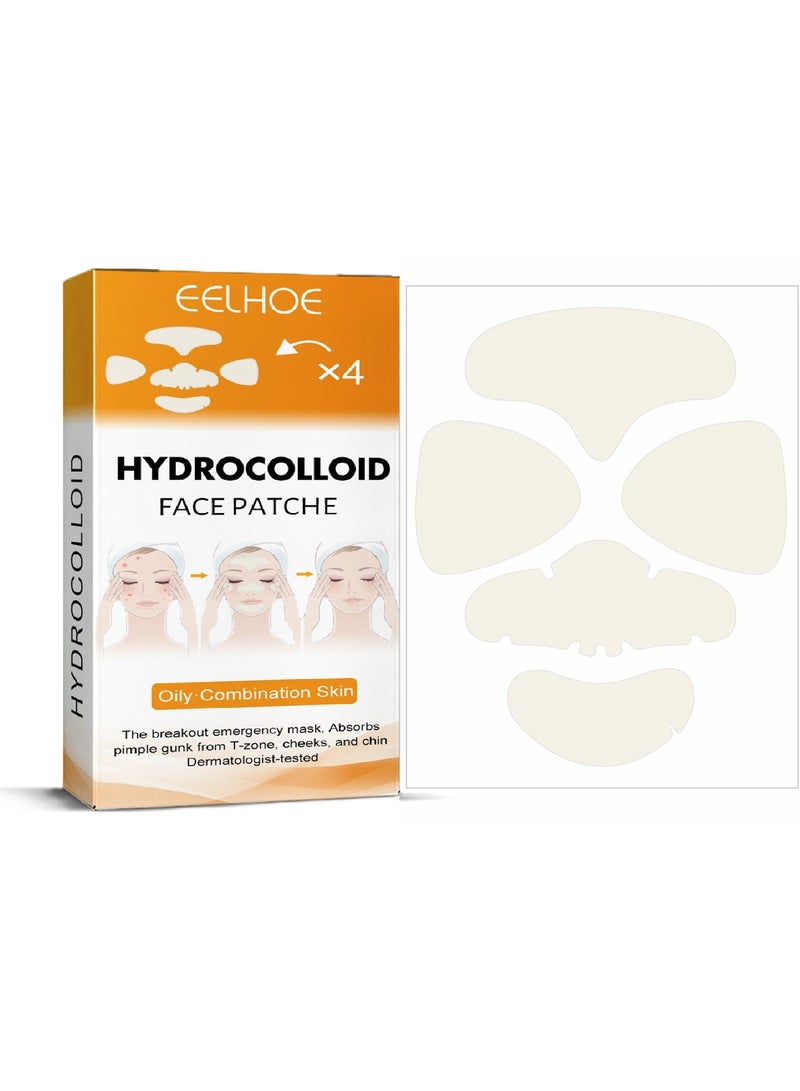 EELHOE 20PCS Hydrocolloid Acne Clearing Patches, Rapid Absorbing and Clearing Skin Care for Pimples and Blemishes, Safe for All Skin Types Includes Forehead Nose Chin and Cheek Patches - Image 1