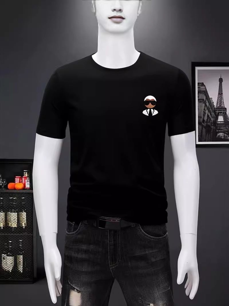 Jade Silk American Street Fashion Brand Printed Short-Sleeved T-Shirt For Men And Women Summer Ins Loose Hip-Hop Half-Sleeve - Image 3