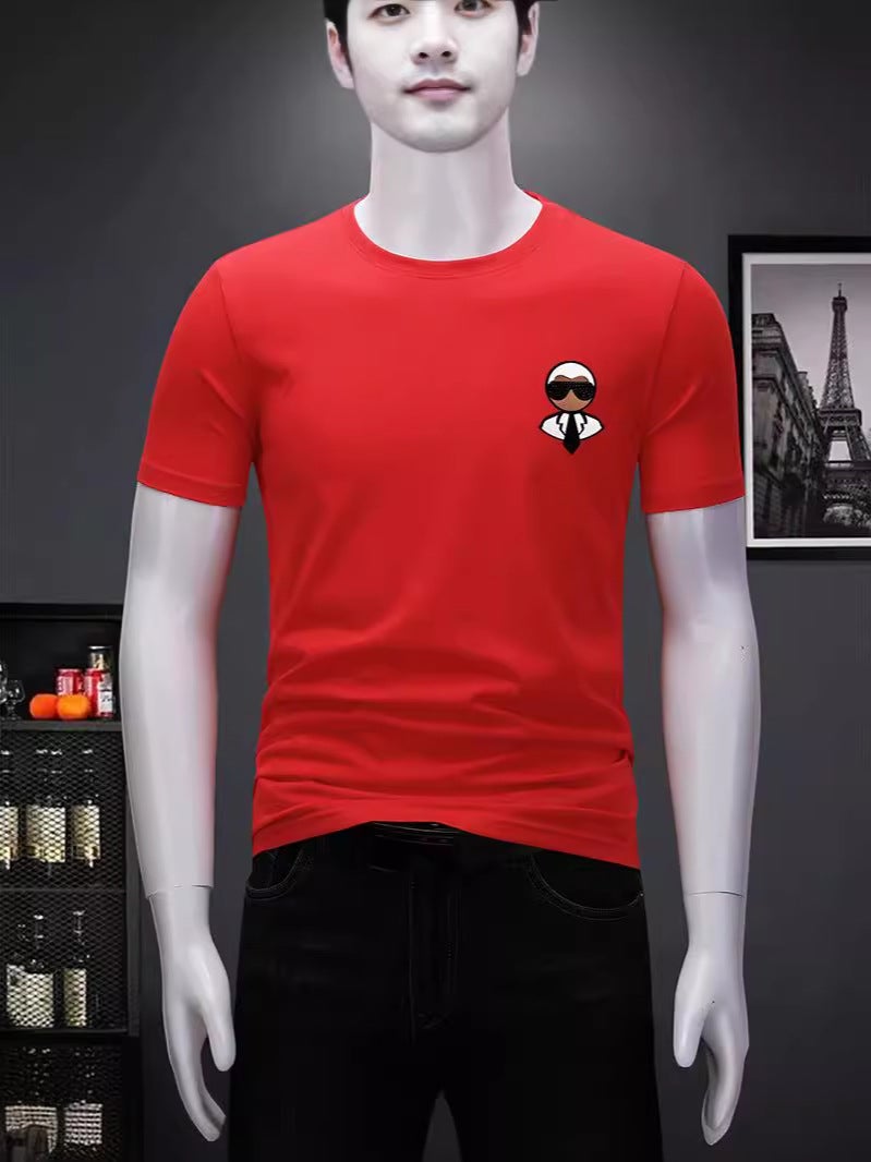 Jade Silk American Street Fashion Brand Printed Short-Sleeved T-Shirt For Men And Women Summer Ins Loose Hip-Hop Half-Sleeve - Image 2