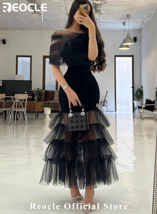 green emerald velvet dress Luxury Square Neck Evening Dress with Cape Sleeves SS494
