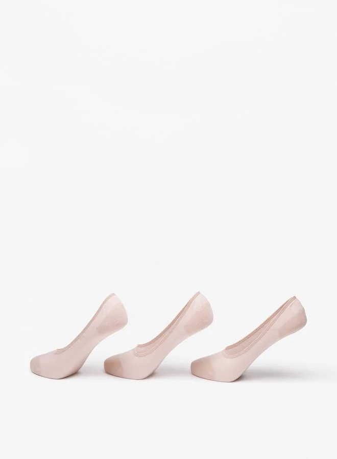 سيليست Women's Solid No Show Socks - Set of 3