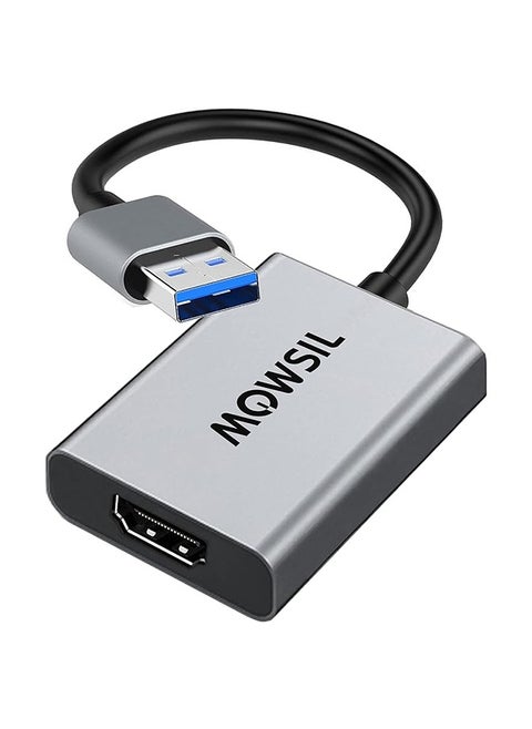محول USB إلى HDMI بدقة 4K بمعدل 60 هرتز، أصغر محول USB إلى HDMI (متوافق مع Thunderbolt 4/3)، USB C HDMI لأجهزة MacBook Pro/MacBook Air، iMac، iPad Pro/Air، Galaxy S8-S24، Pixelbook، Dell XPS