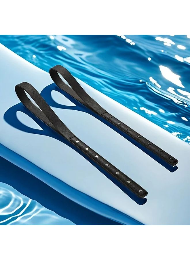 سوط الفروسية العالمي من جلد PU الأسود المتين - Image 2