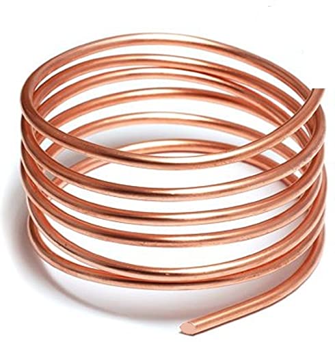 ART IFACT 1 Meter Bare Copper Wire - 8 Gauge (4.064 mm Diameter) - Dead Soft - 99.9% Pure Copper Wire - Without Enameled - DIY Jewellery & Artistic - Image 1