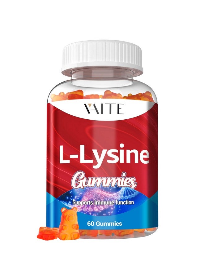 VAITE L-Lysine 1000mg Gummies - Supports Skin, Lip, Vegan, Gluten Free, Vitamins for Adults Tissue Health & Immune System, Chewables, Amino Acid Vitamin Supplement & Complex Supplements, Non-GMO - Image 1