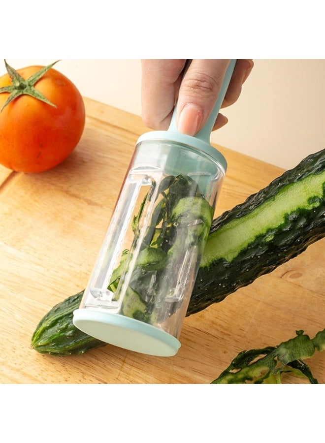 Happy Home 3-in-1 Vegetable and Fruit Peeler with Built-in Container, Mess-Free Kitchen Peeler with Peel Catcher, Sharp Stainless Steel Blade for Potato, Apple, Carrot, Cucumber, Multifunction Fish Scaler, Ergonomic Non-Slip Handle, Easy Clean Food Prep Tool for Home Kitchen Travel Camping - Image 3