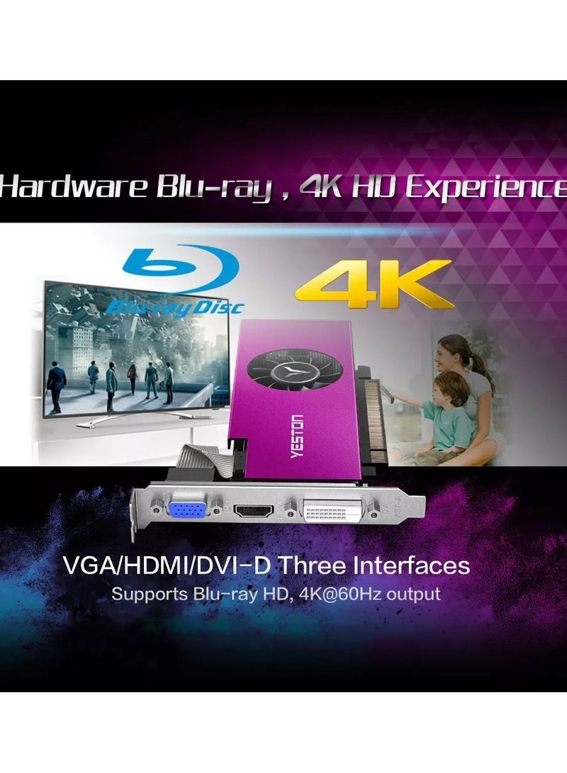Yeston Rx550-4g D5 Lp Graphics Card, HD Blu-ray
