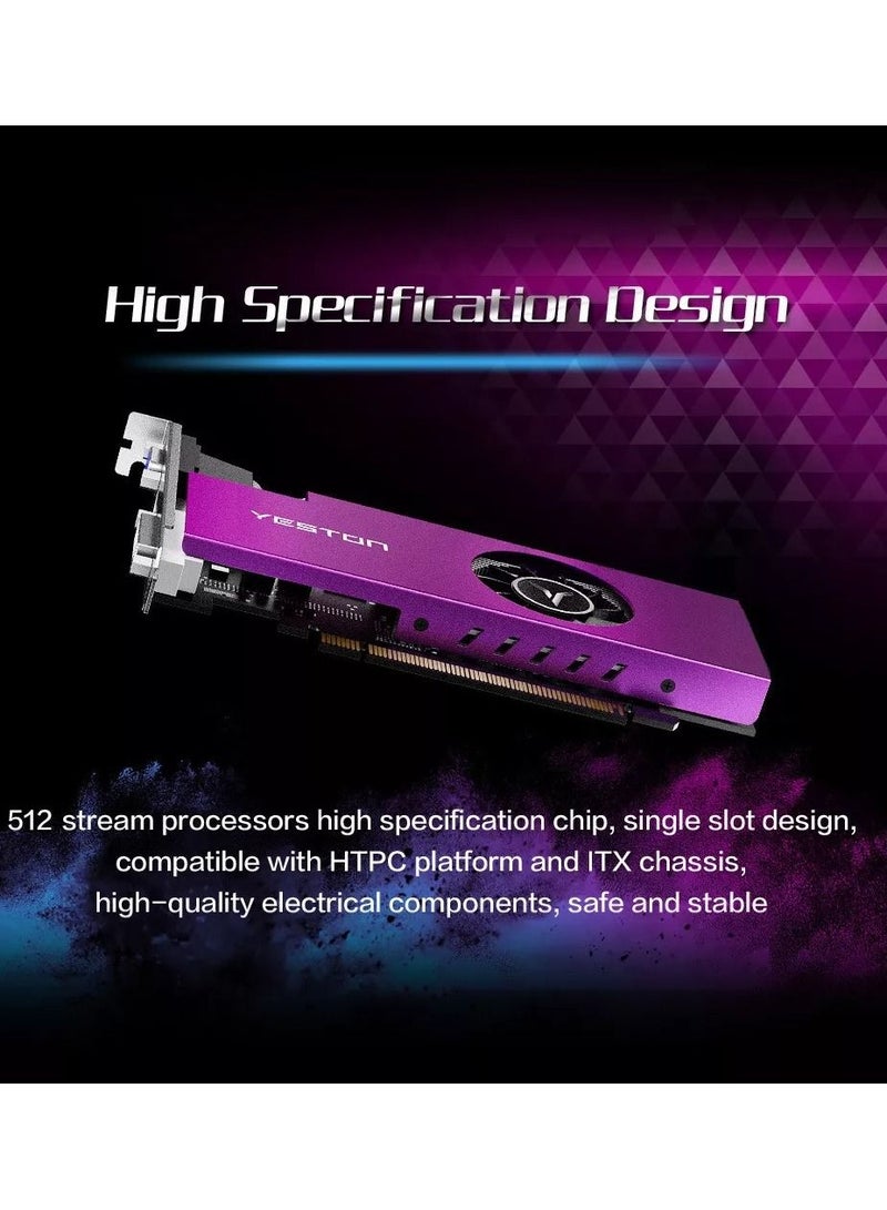 Yeston Rx550-4g D5 Lp Graphics Card, HD Blu-ray
