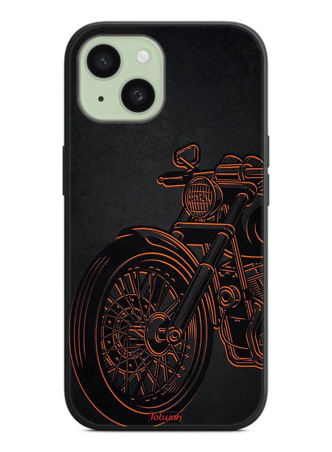Tolwak Apple iPhone 15 Protective Case Cover Vintage Bike - Image 2