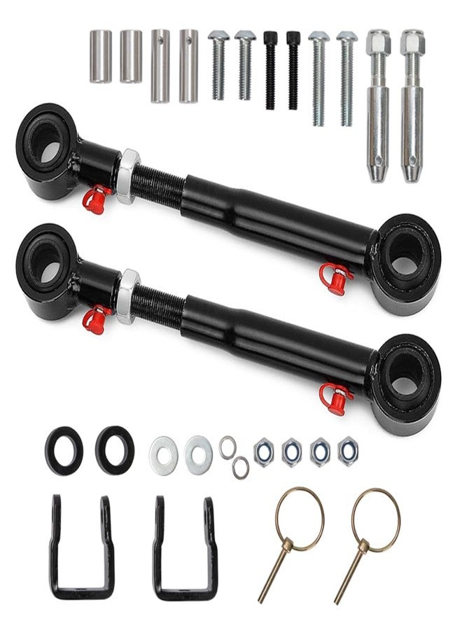 HY-SPEED Adjustable Front Sway bar Quicker Disconnect System Compatible with 1998-2006 Wrangler TJ 1984-2001 Cherokee XJ with 2.5" - 6" Lifts Replace Quicker Disconnect SwayBar links - Image 1