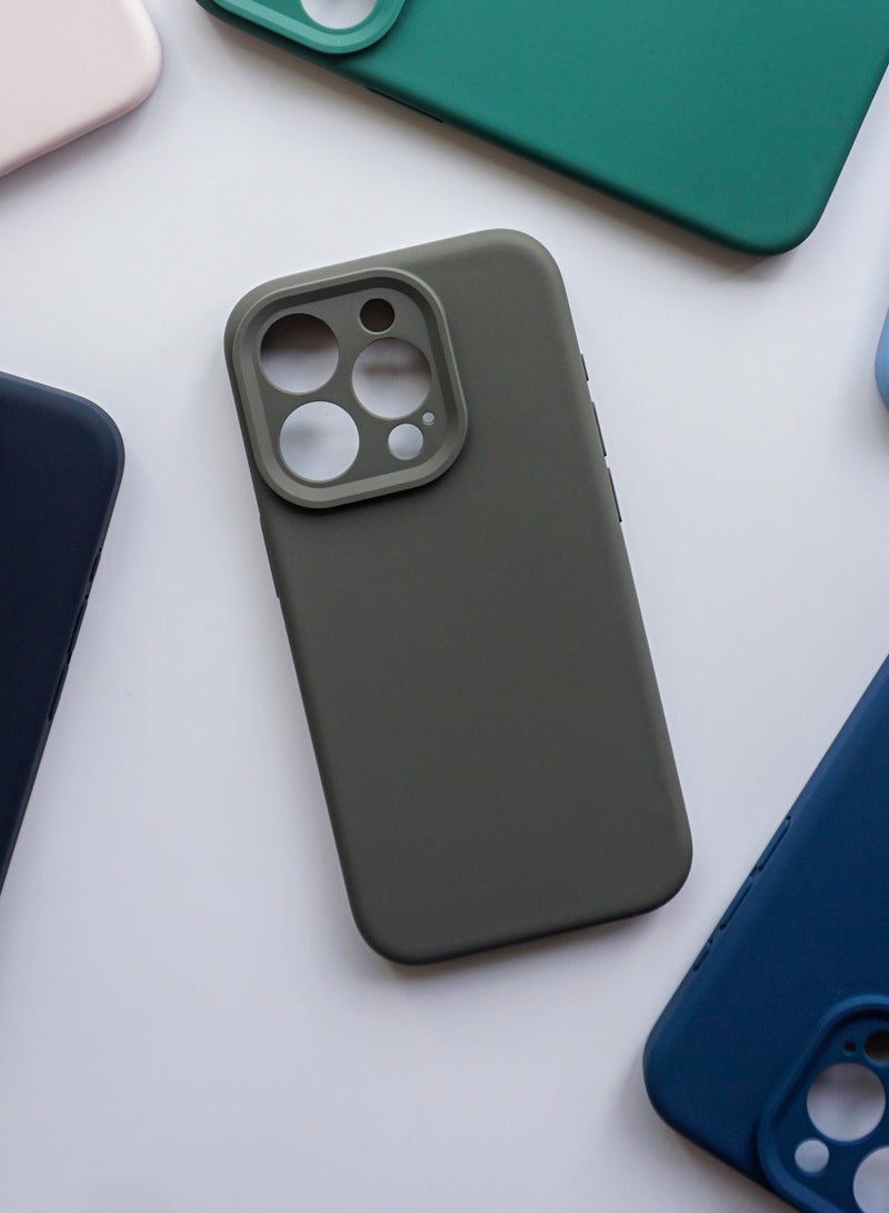 iPhone 15 Pro Silicone Case with MagSafe Grey - Image 1