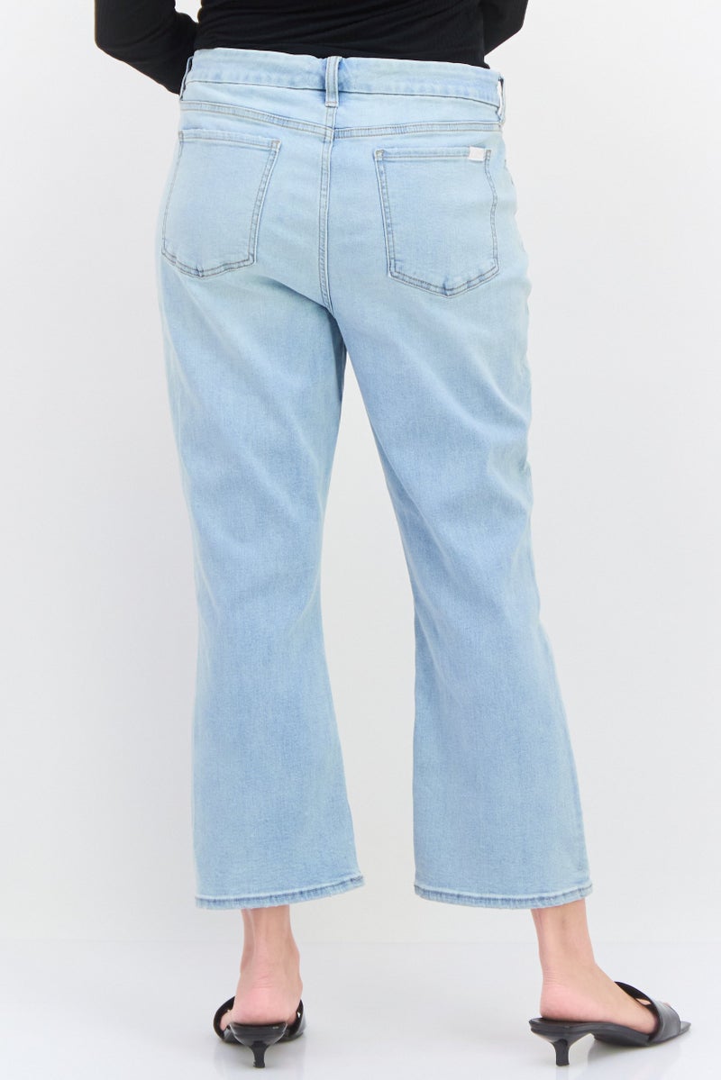 Jen 7 Women Regular Fit Wash Stretchable Jeans, Light Blue - Image 3