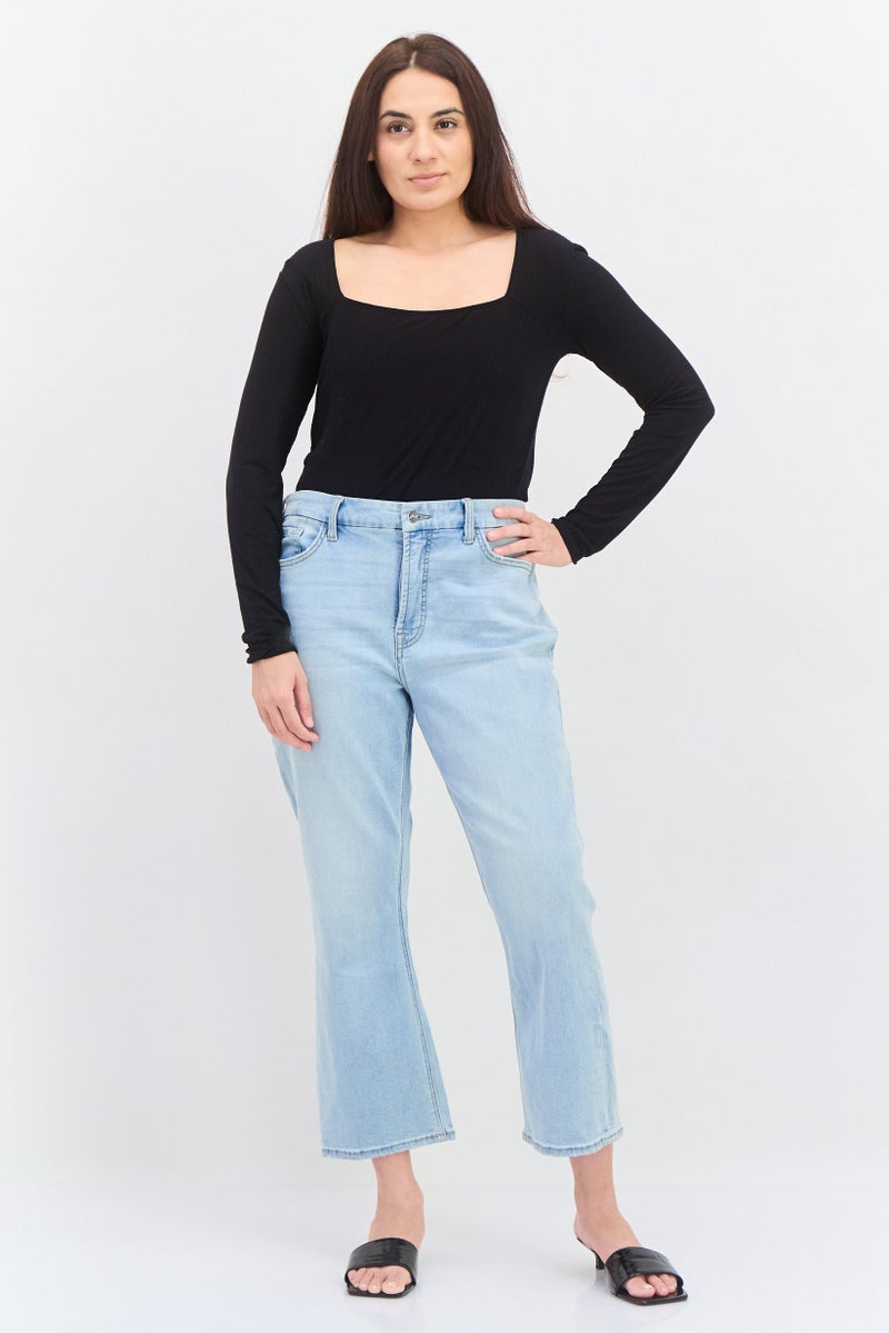 Jen 7 Women Regular Fit Wash Stretchable Jeans, Light Blue - Image 4