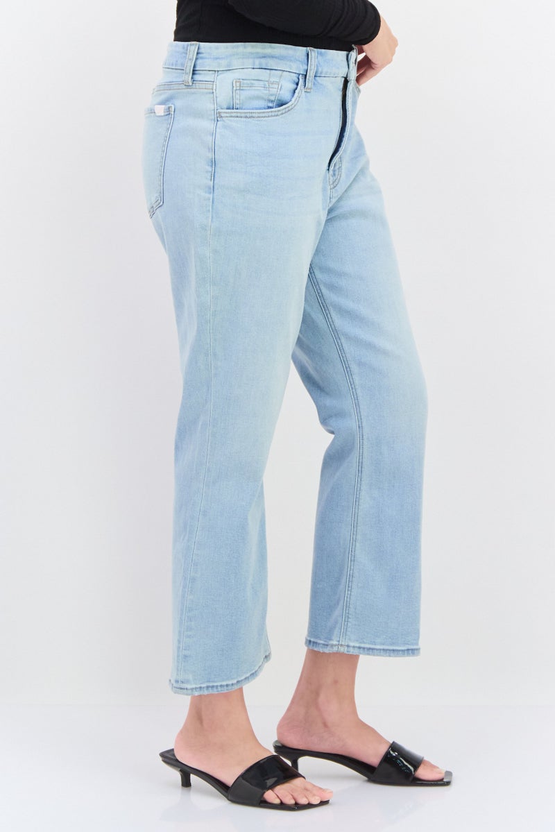 Jen 7 Women Regular Fit Wash Stretchable Jeans, Light Blue - Image 2