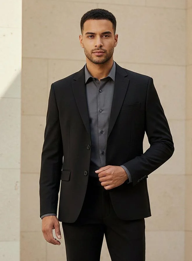 Splash FAV Men Regular Fit Notch Lapel Blazer