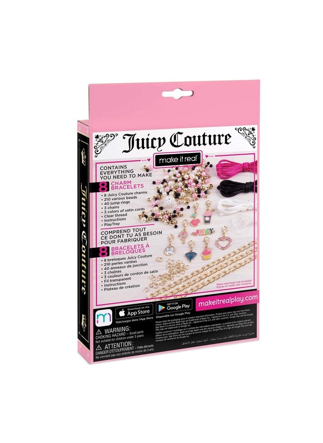 Make It Real Make It Real - Juicy Couture Pink and Precious Bracelets - DIY Charm Bracelet Making Kit - Friendship Bracelet Kit with Charms, Beads & Cords - Arts & Crafts Bead Kit for Girls - Makes 8 Bracelets  - Image 2
