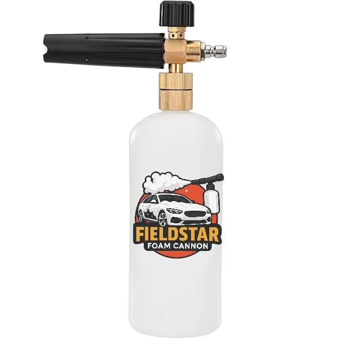Fieldstar Plastic Adjustable Foam Cannon 1 Liter Bottle Snow Foam Lance, Brass Thread with 1/4" Quick Connector Foam Blaster for Pressure Gun (Compatible with JPT, STARQ, RESQTECH Pressure Washer) - Image 2