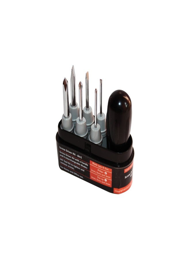 CiW Screw Driver Kit 6in1, Black And Grey - Image 1