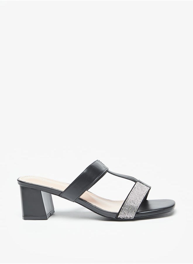 Flora Bella By Shoexpress Women's Strappy Slip-On Sandals With Block Heels Ramadan Collection  - Image 1