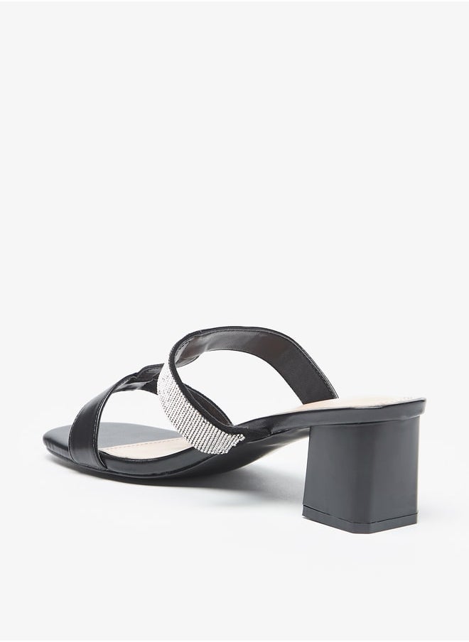 Flora Bella By Shoexpress Women's Strappy Slip-On Sandals With Block Heels Ramadan Collection  - Image 2