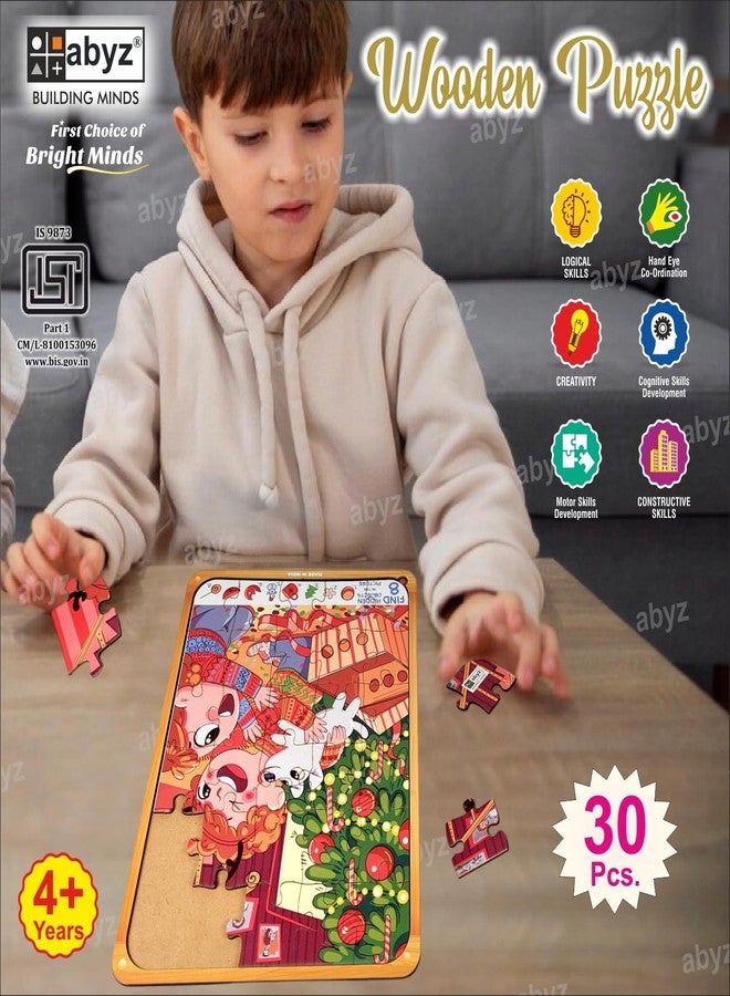 ABYZ Wooden Jigsaw Puzzle – Owl in Library Playset for Fun Educational & Little Explorers, 30-Pieces Fun Games with Multicolor | Birthday Gift for (3-6 Years) Age Kids. - Image 4
