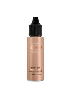 Luminess Air Silk 4-In-1 Airbrush Foundation- Foundation, Shade 080 (.5 Fl Oz) - Sheer to Medium Coverage - Anti-Aging Formula Hydrates and Moisturizes - Professional Makeup Kit for Cordless Air Brush