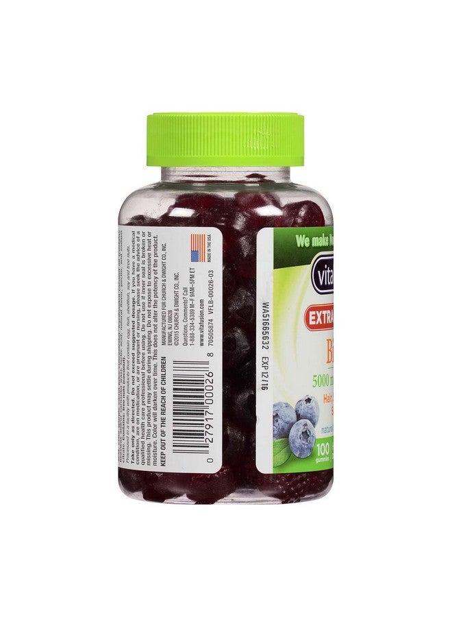 Vitafusion Extra Strength Biotin Gummies 5000 mcg, Blueberry 100 ea (Pack of 4) - Image 5