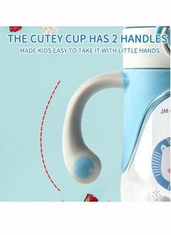 Excefore Sippy Cup for Baby 6-12 Months, Spill-Proof Sippy Cup, Straw for Kids Water Bottle with Soft Silicon Spout Cup for Toddlers,BPA Free, 300ml  - Image 3