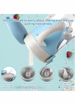 Excefore Sippy Cup for Baby 6-12 Months, Spill-Proof Sippy Cup, Straw for Kids Water Bottle with Soft Silicon Spout Cup for Toddlers,BPA Free, 300ml  - Image 5