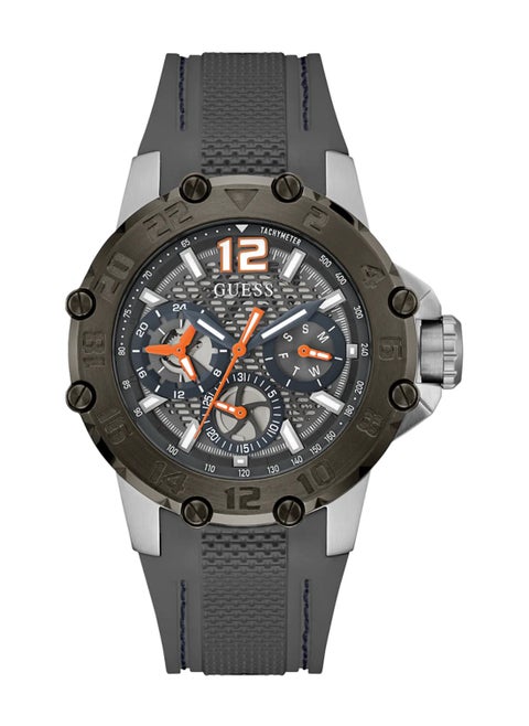 Contender Men's Grey Silicone Band Analog Multi-function Watch GW0640G1 - 46mm