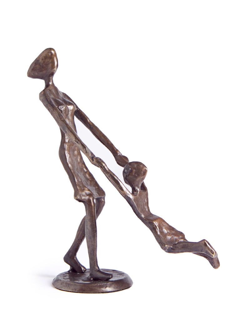 Danya B Danya B Mother Playing and Swinging Child SandCast Bronze Sculpture Figurine Birthday for Mom Teacher Caregiver Grandma Aunt from Boy or Girl 