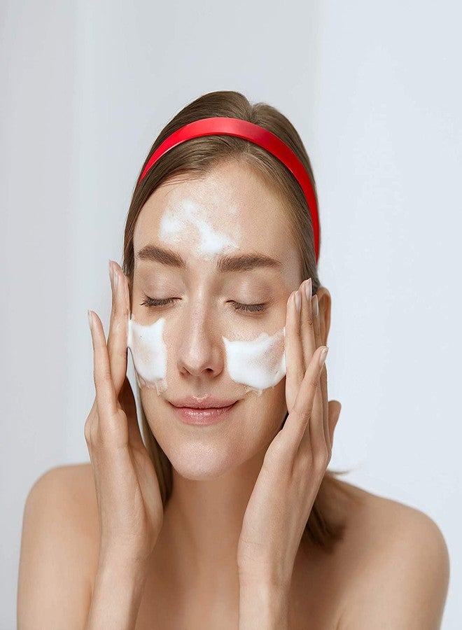 SUNBIRD Wide Plastic Headbands with Teeth Plain Hard Plastic Hairband Non-Slip Craft Headband Hoops for Women Girls DIY Hair Accessories for Women (pack of 3, Red+Blk+White Hair band) - Image 3