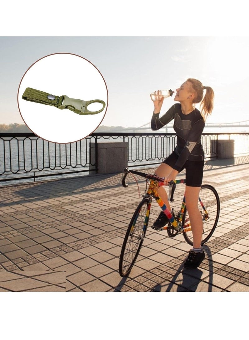 Outdoor Hanging Bottle Buckle, Multifunctional Buckle Thick Webbing Water Bottle Buckle for Traveling for Outdoor Camping Green  - Image 3
