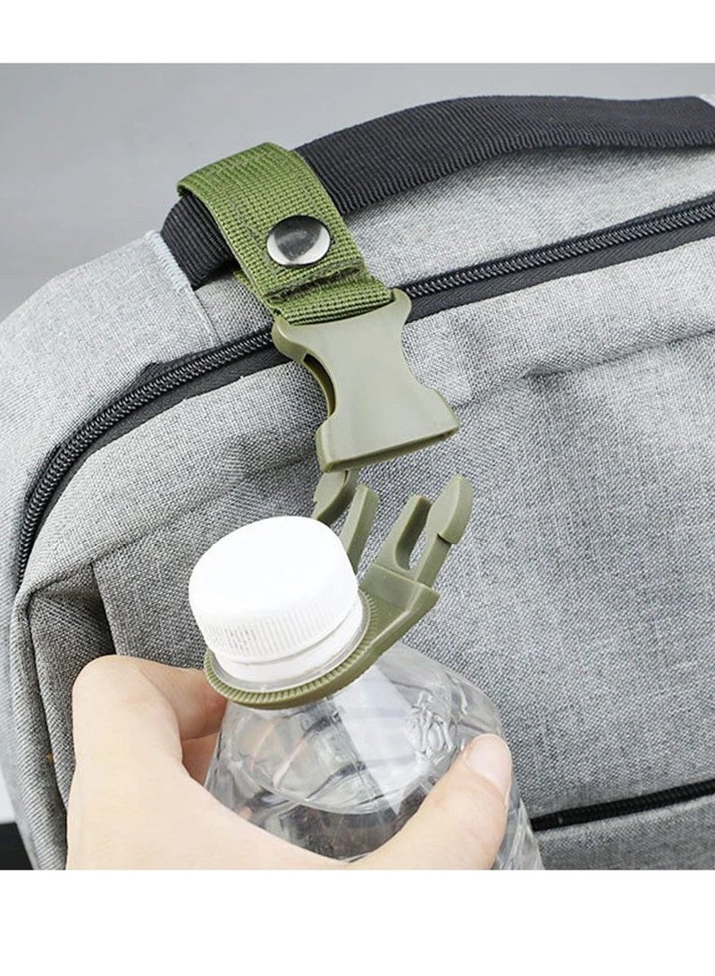 Outdoor Hanging Bottle Buckle, Multifunctional Buckle Thick Webbing Water Bottle Buckle for Traveling for Outdoor Camping Green  - Image 4