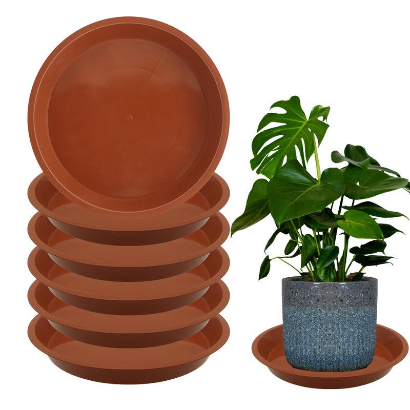 TNTIWQ 6 Pack 10 Inch Round Plant Saucers for Less 84 Inch Pot Indoors Outdoors Plant Trays for Pots Planter Saucer Plastic Plant Drip Tray Planter Water Tray for Potted Plants Terracotta 106pcs - Image 2