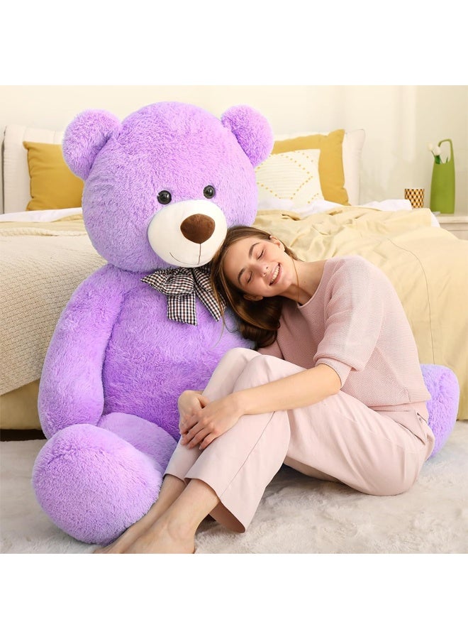 DUNISO Teddy Bear with Cute Bow, Washable Soft Plush Doll ,Stuffed Animal Toy,Gift for Children, suitable for Birthday Party or Any Special days ,140 cm - Image 5