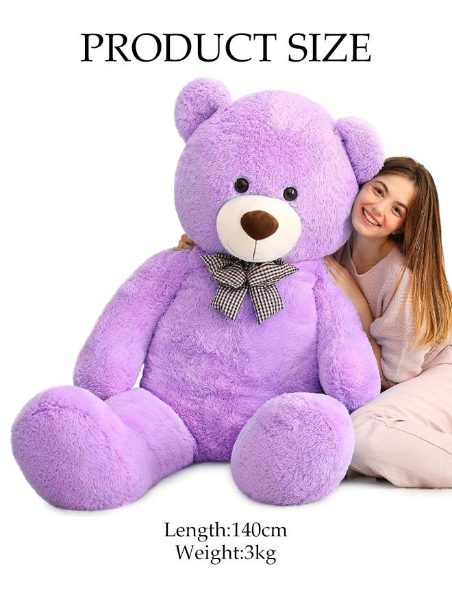 DUNISO Teddy Bear with Cute Bow, Washable Soft Plush Doll ,Stuffed Animal Toy,Gift for Children, suitable for Birthday Party or Any Special days ,140 cm - Image 2