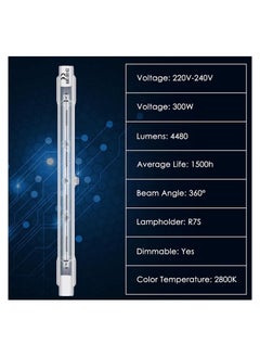 KASTWAVE R7s Linear Halogen Floodlight, Dimmable Light Bulb 118mm 300W 2800K, J Type Double Ended Base Bulbs Warm White for Floodlight, Landscape and Work Light, 6Pcs (Energy Class G)  - Image 5