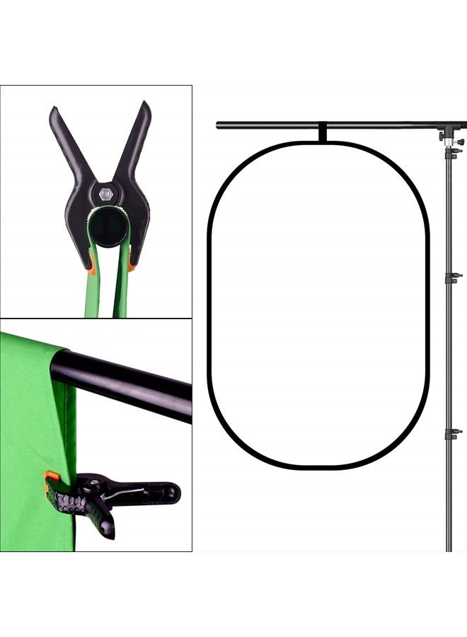 EMART 8.5 x 5ft T-Shape Portable Backdrop Stand, Background Support Stand Kit Adjustable Photo Backdrop Stand with 4 Spring Clamps & Carry Bag for Party, Photography, Video, Studio - Image 5