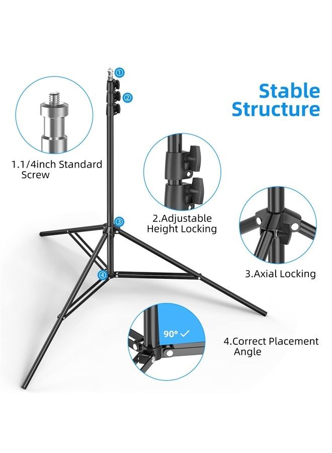 EMART 8.5 x 5ft T-Shape Portable Backdrop Stand, Background Support Stand Kit Adjustable Photo Backdrop Stand with 4 Spring Clamps & Carry Bag for Party, Photography, Video, Studio - Image 3