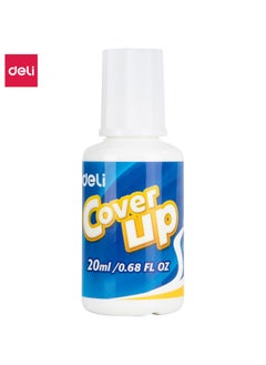 Deli Deli School Correction Fluid - 20ml, 12 PCS Fast Dry, White, E39291  - Image 1