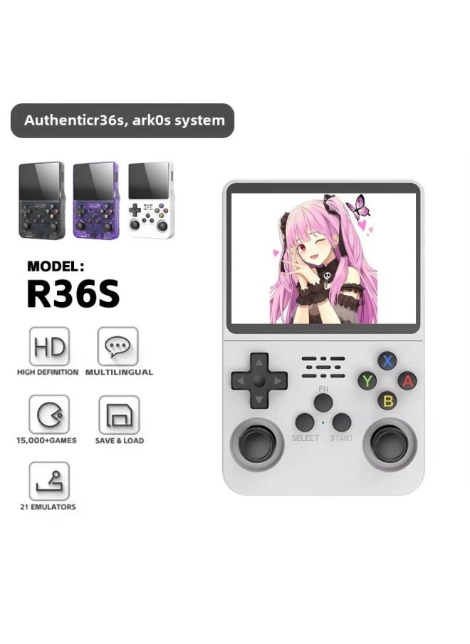 Generic - Portable Open Source Classic Game Console GBA Arcade PSP Dual System On Palm 64GB 128GB USB Interface MP4 Player Function-Model:Black Transparent [128G] (without Card) - Image 1