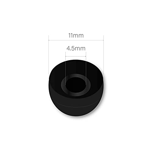 Earbudz 20 Pieces Medium Silicone Earbud Cap Tip Cover Replacement - 10 Black, 10 Clear - Image 3