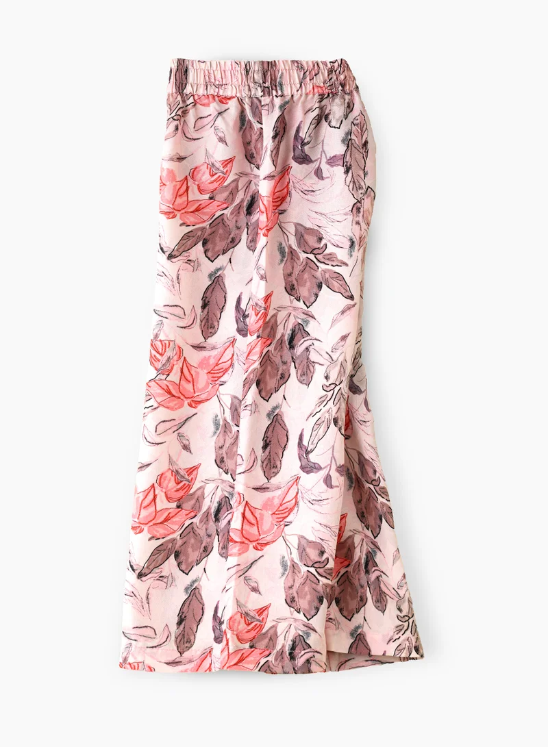 Jelliene Girls Pink Floral Culottes