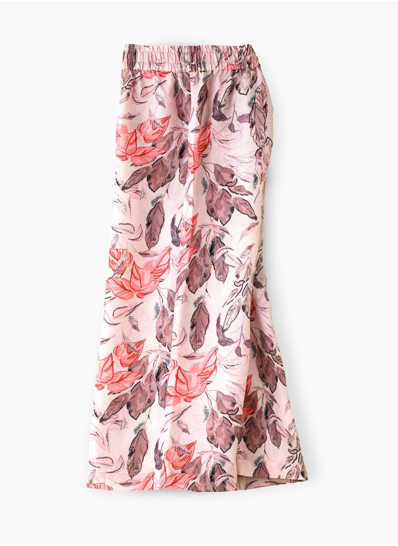 Jelliene Girls Pink Floral Culottes  - Image 3