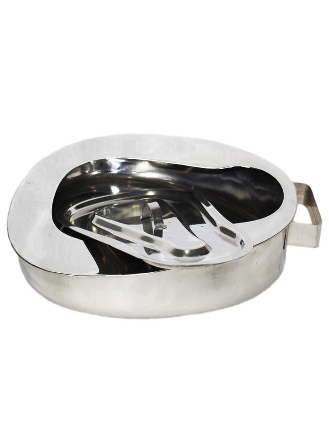 Agarwals Bed Pan With Lid For Male And Female SS - Image 5